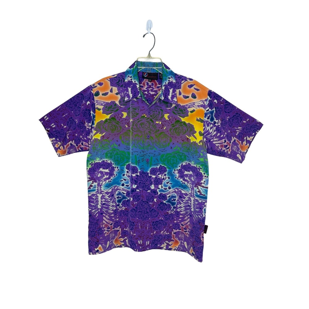 Dragonfly Grateful Dead Shirt Mens Medium Purple Skeleton Rose Psychedelic Rock